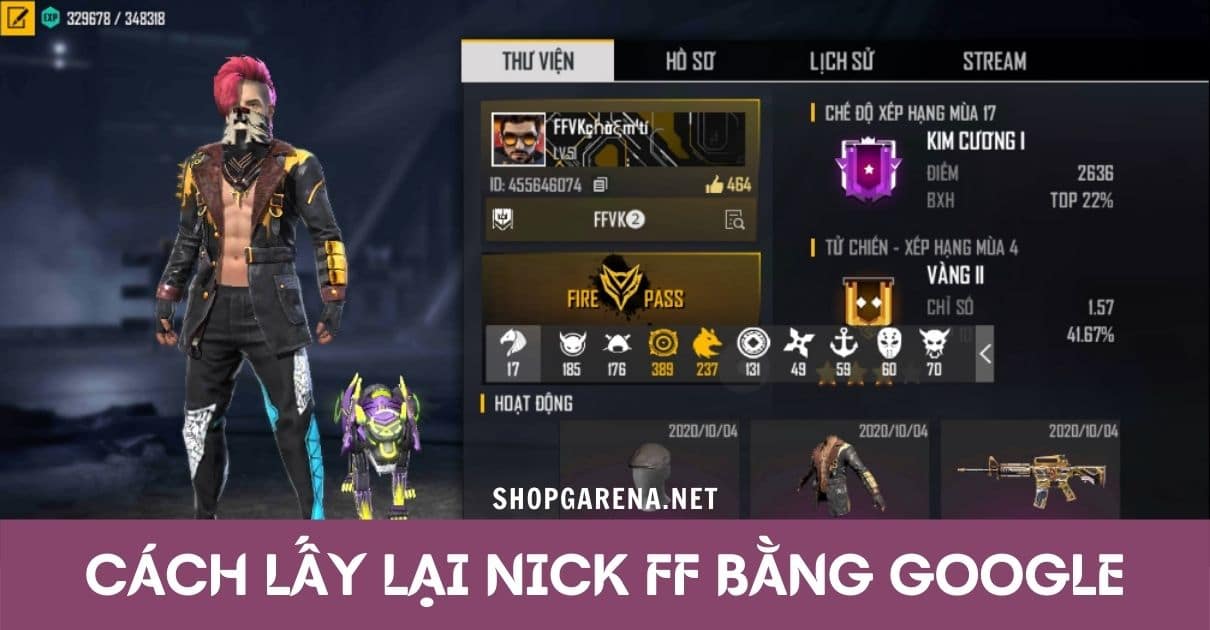 Cach Lay Lai Nick FF Bang Google
