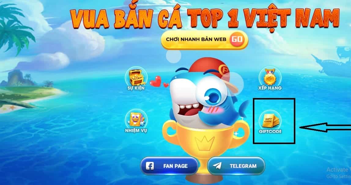 Bạn chọn mục giftcode