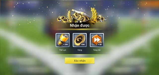 Click xác nhận để nhận thưởng
