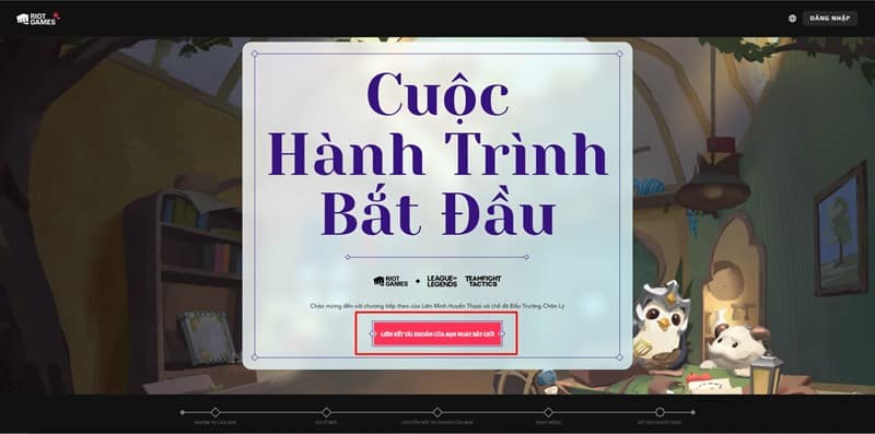 Chọn ô Liên KẾT TÀI KHOẢN CỦA BẠN NGAY BÂY GIỜ