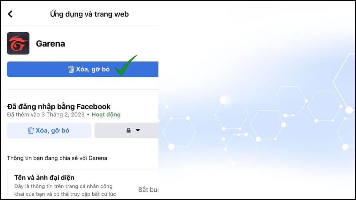 Chọn gỡ liên kết tài khoản