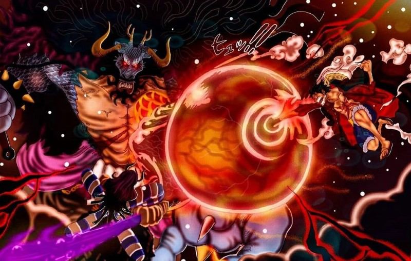 Luffy đấm Vào Kaido