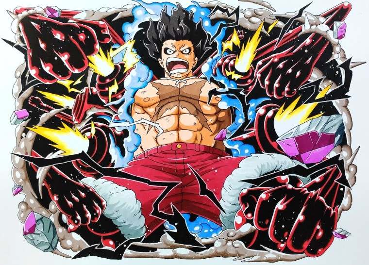 Tranh Luffy Gear 4 Sieu Dep