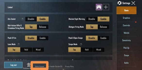 Xóa tài khoản game Pubg liên kết với số điện thoại