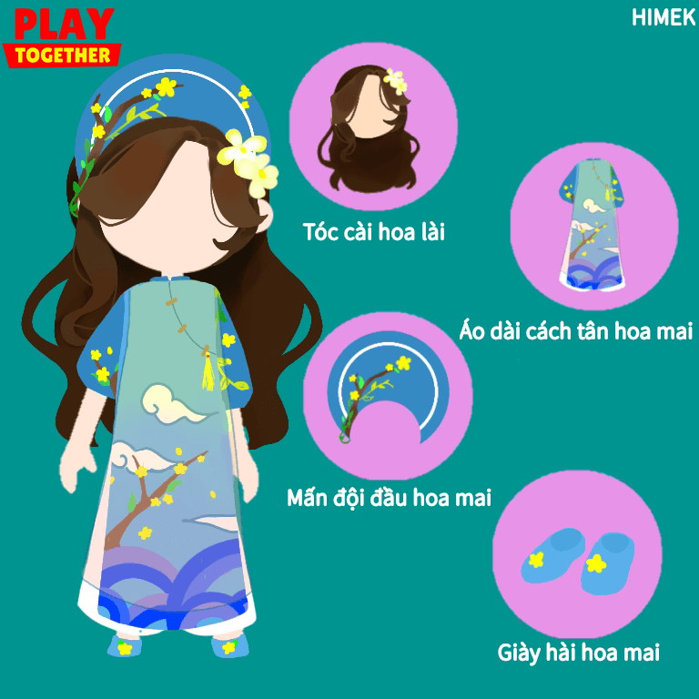 Hình Vẽ Trang Phục Áo Dài Play Together