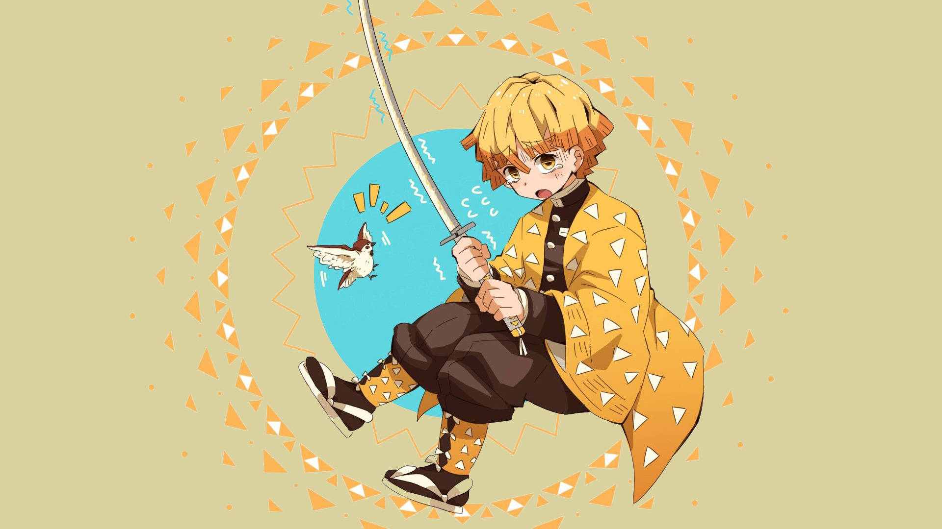 Hình Ảnh Thanh Gươm Diệt Quỷ Zenitsu Cute