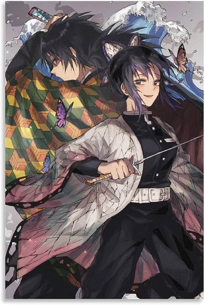 Hình Giyuu và Shinobu ngầu lòi