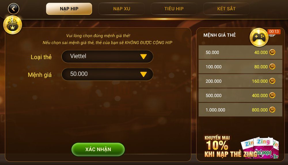 Rút tiền tại hip club