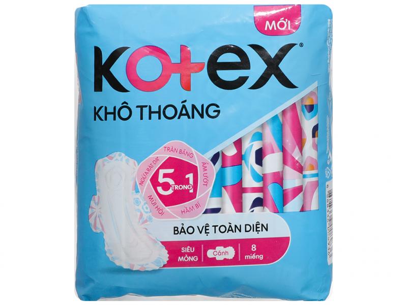 Băng vệ sinh Kotex khô thoáng siêu mỏng cánh 8 miếng