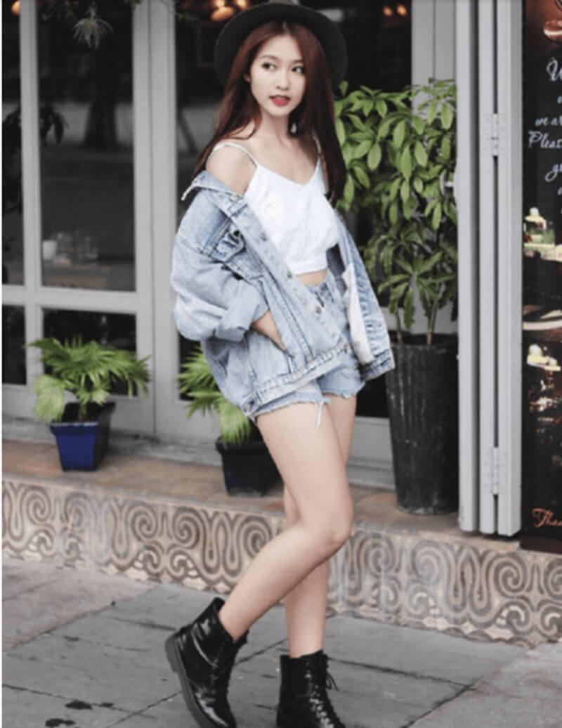 Boot cổ ngắn mix cùng quần short