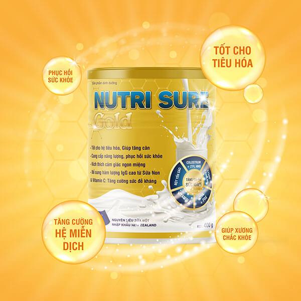 Sữa dinh dưỡng tăng cân cho người gầy Nutri Sure Gold